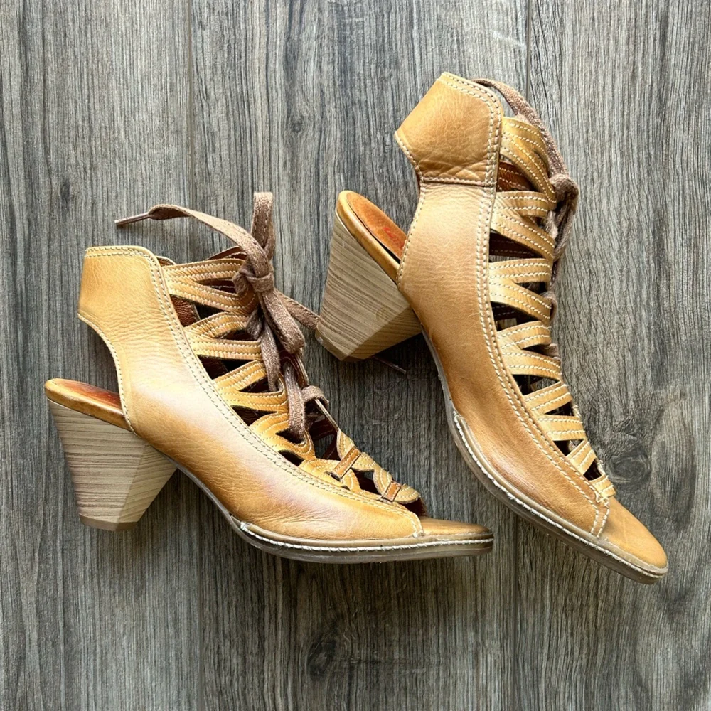 Pikolinos Tan Leather Heeled Sandals | 38 - Picture 8 of 8